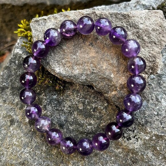 Amethyst Gemstone Bracelet Handmade - Picture 5 of 6